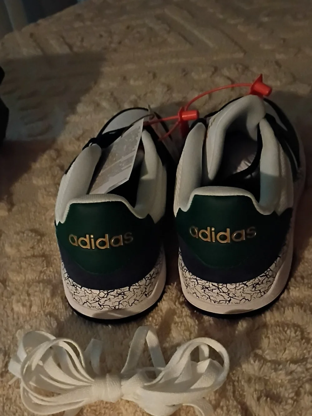 adidas Men’s Green & Navy Athletic Sneakers with White Accents